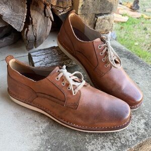 Skechers Men's Casual Brown Leather Derby Oxfords with memory foam Sz-10.5.  X